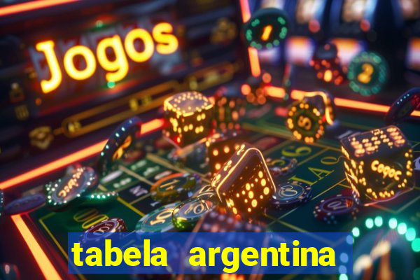 tabela argentina torneo betano