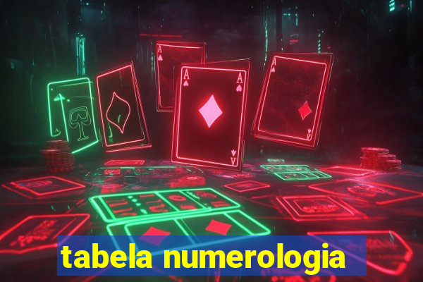 tabela numerologia