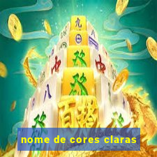 nome de cores claras